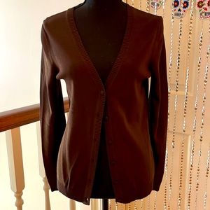 Ann Taylor Loft chocolate brown cardigan